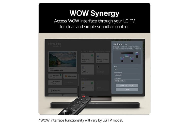 LG US90TY 5.1.3 ch Dolby Atmos Soundbar & Subwoofer