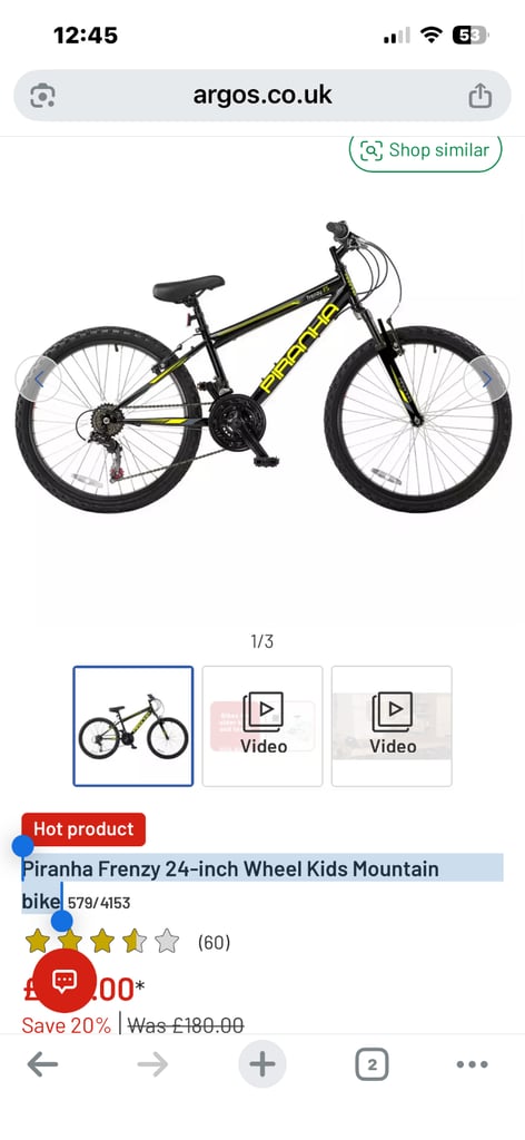 image for Piranha Frenzy 24-inch Wheel Kids Mountain bike