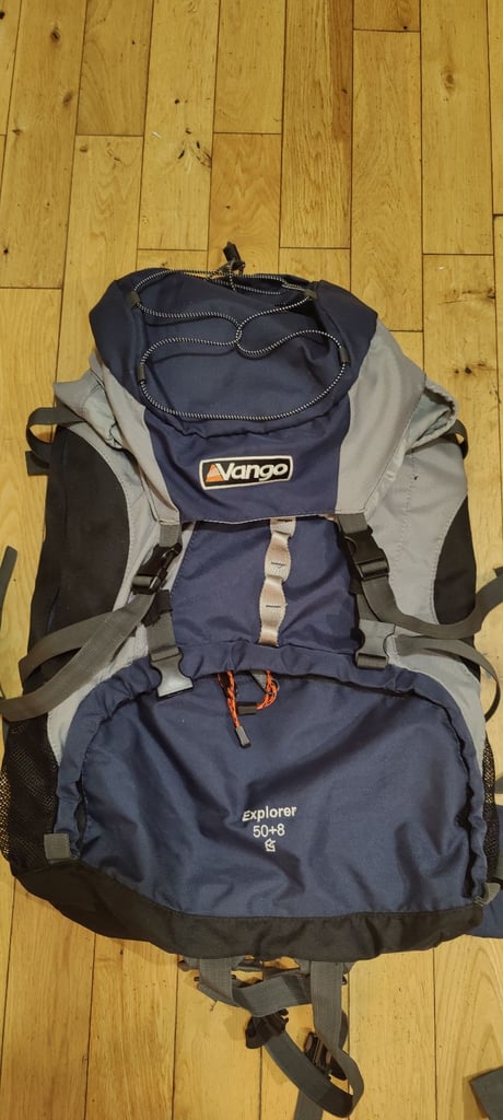 Vango Explorer 50+8 Adjustable Rucksack Blue Grey very lightly used