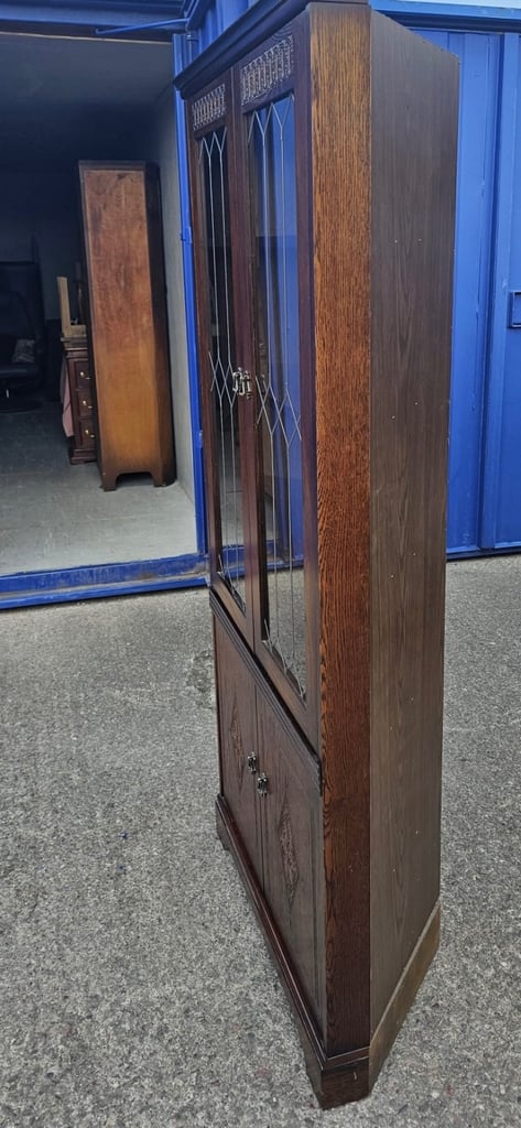 Vintage oak corner unit 