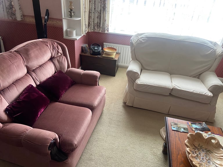 image for Sofas x 2 - 2 seater sofas washable covers rental small 