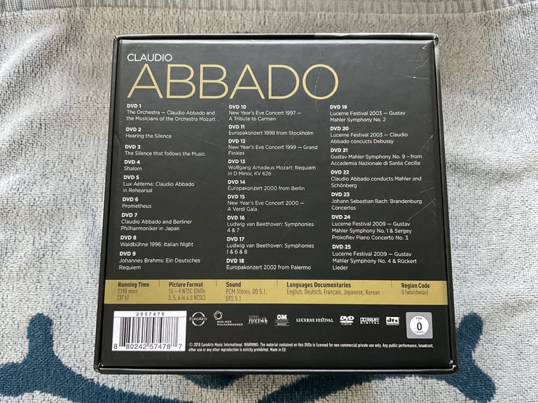 Claudio Abbado - classical 25 DVD Boxset - Classical 