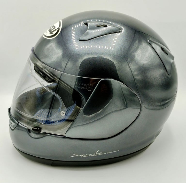 #ARAI ASTRO R MOTORCYCLE HELMET - ALUMINIUM GREY - SMALL - MINT COND - £115