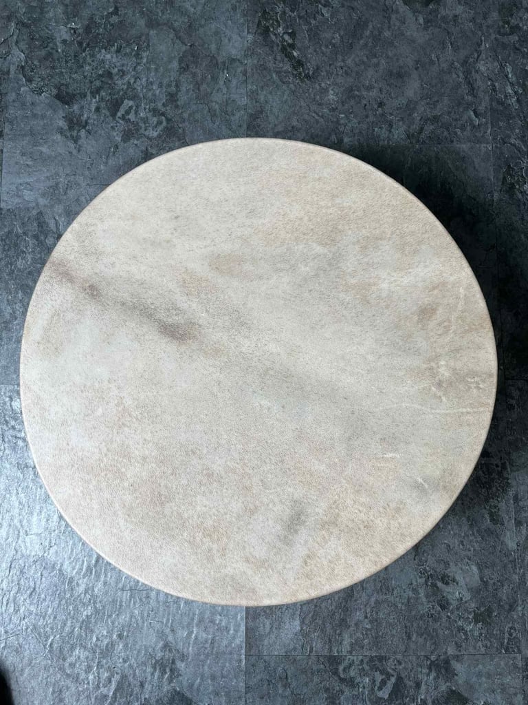 Drum/ceremonial 18inch deer skin drum c/w beater & handmade bag. 