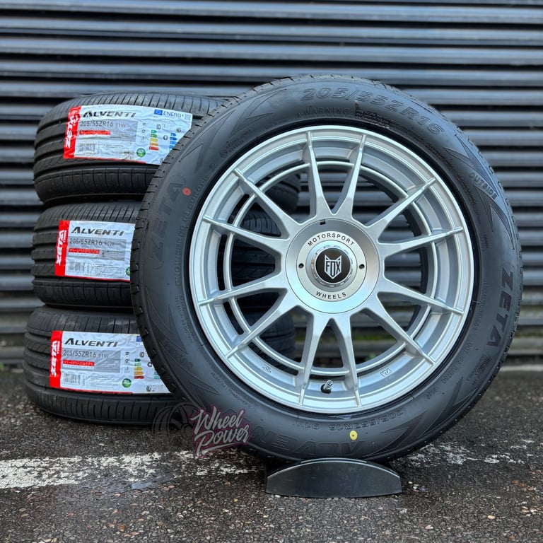 16” 5x112 Alloys New Silver Fox Wheels VW Caddy Golf Audi A3 Seat Skoda Mercedes A Class