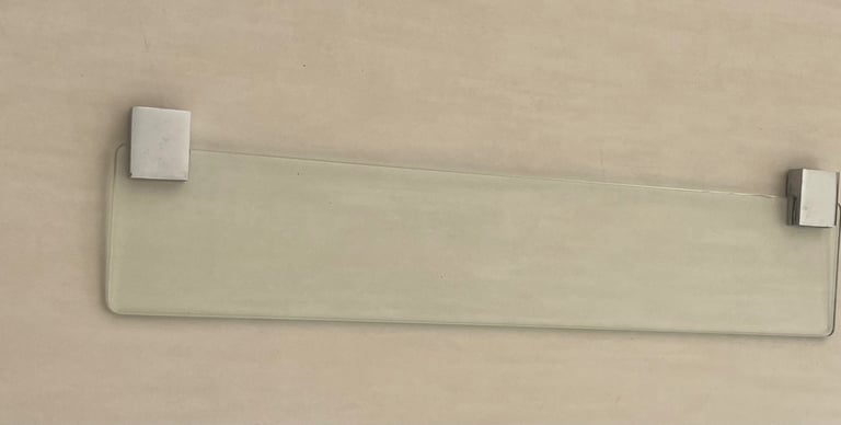 image for 3x glass bathroom shelves 50 x 10 cm 