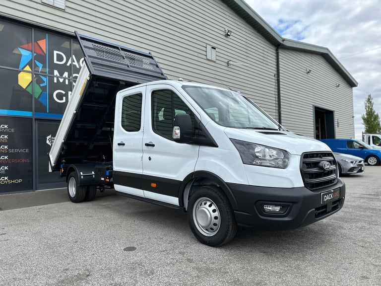 75 Reg, Ford Transit L3 Double Cab Steel Tipper, Tow Bar