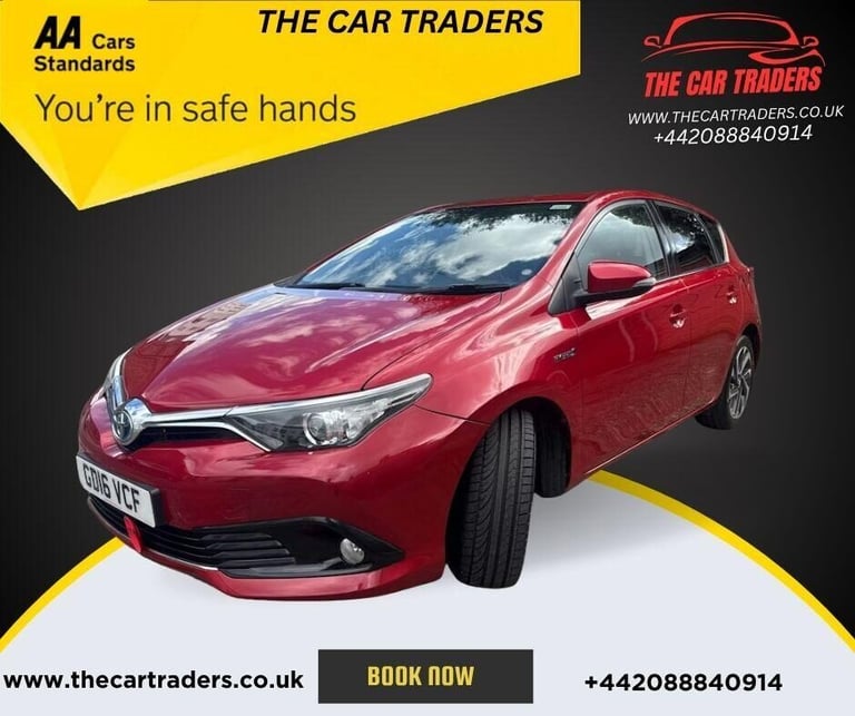 2016 Toyota Auris 1.8 VVT-h Design Hatchback 5dr Petrol Hybrid CVT Euro 6 (s/s) (136 ps) Hatchbac...