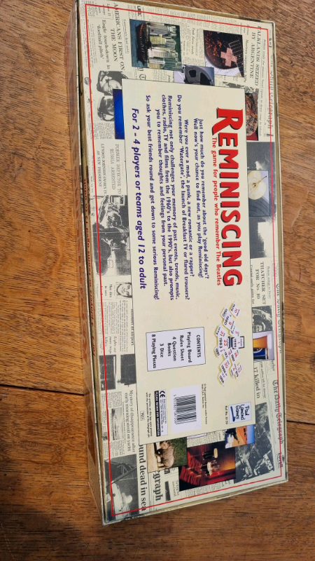 REMINISCING 1960's - 1990's bOARD Game