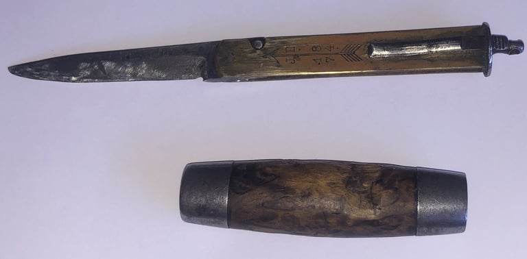 Very Rare Antique Joh Engstrom Sweedish Barrel Pocket Tool 1874
