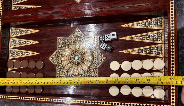 Vintage backgammon hand made board 