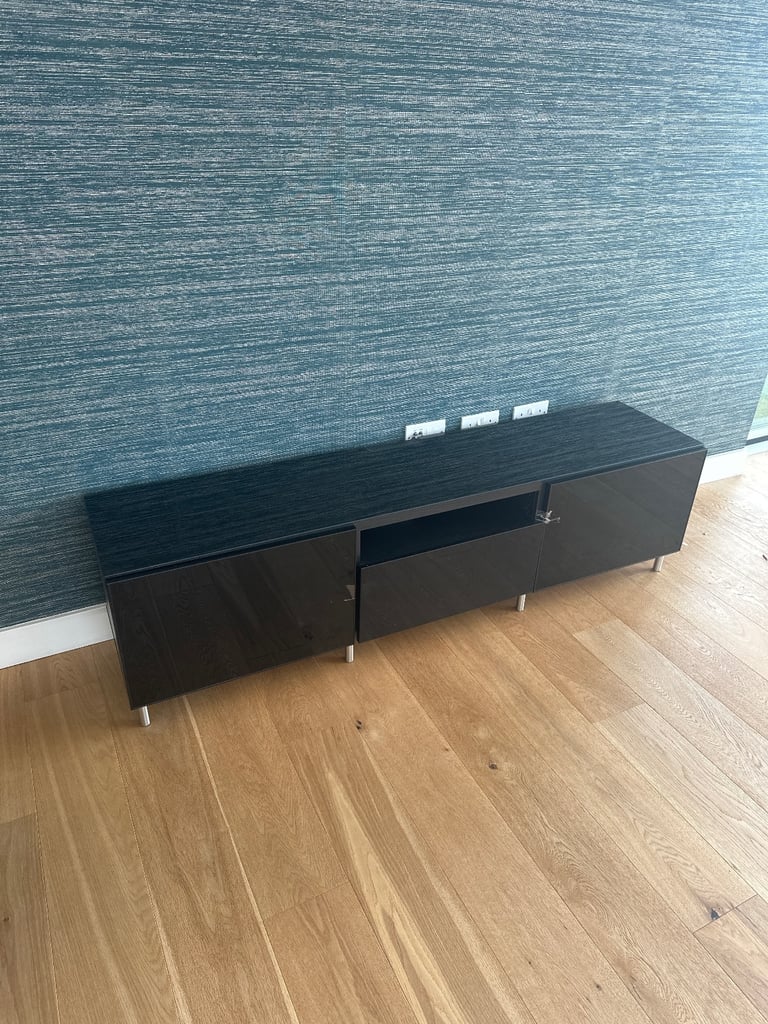IKEA tv stand with glass top 