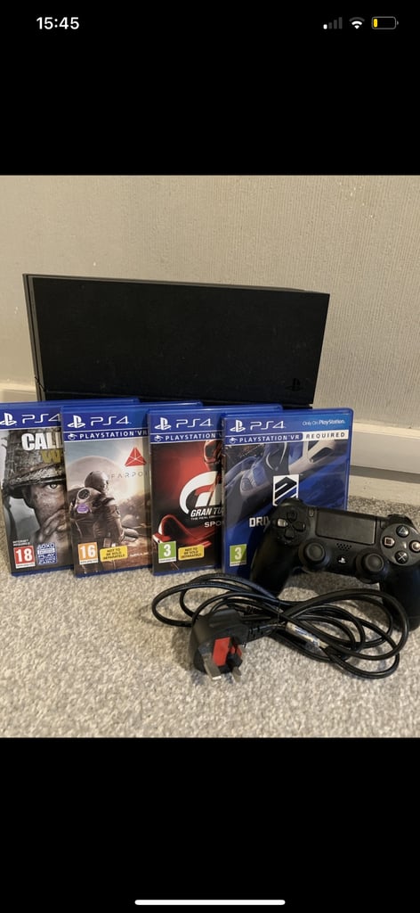 image for PS4 500GB Console Bundle with Controller 4 Games and Power Cable Tested Working