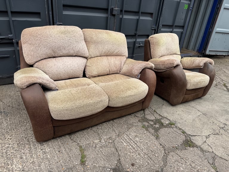 Sofa Set 2Pc Brown