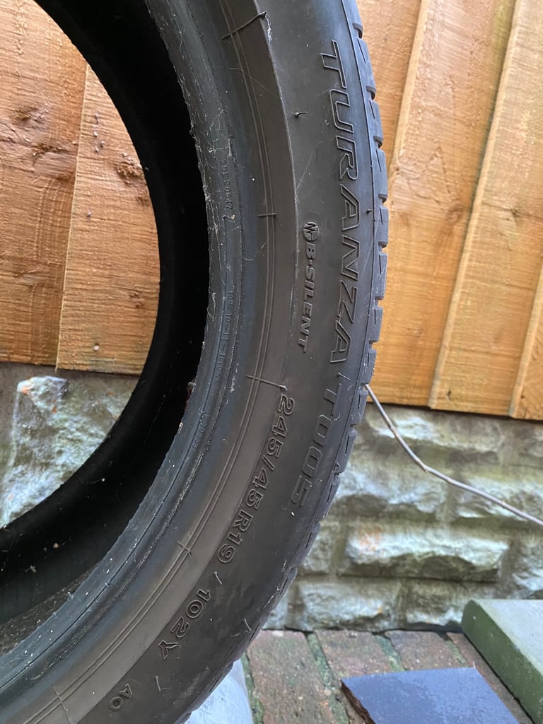 4x part worn Audi Bridgestone tyres 