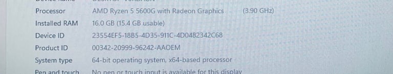 Ryzen 5 256GB SSD + 1000GB 16GB Ram UltraFast Gaming Pc Desktop Computer Radeon RX 8GB GFX