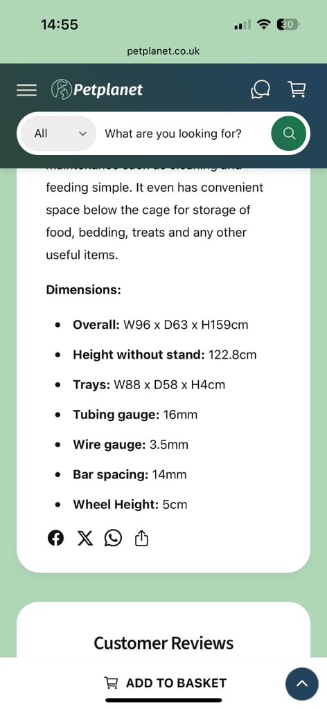 Pet planet rat and ferret cage plus full set up plus air purifier