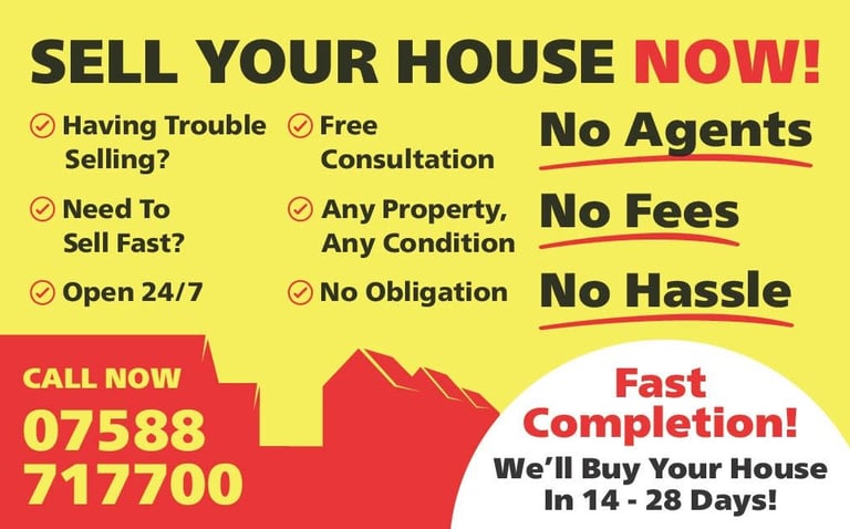 SELL YOUR HOUSE NOW! NEED TO SELL FAST? HAVING TROUBLE SELLING? NO FEES!