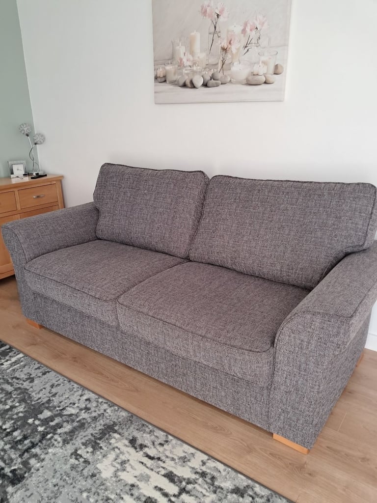 London 3 Seater Fabric Sofa 