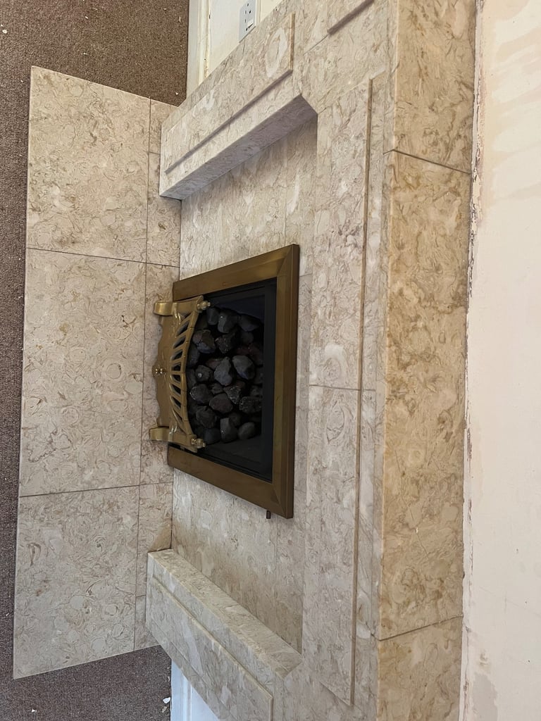 Pure marble Fireplace 