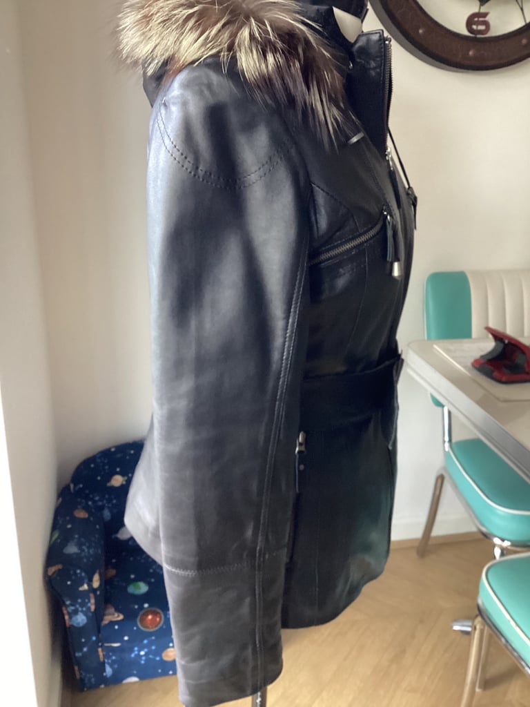 Aviatrix brown leather jacket