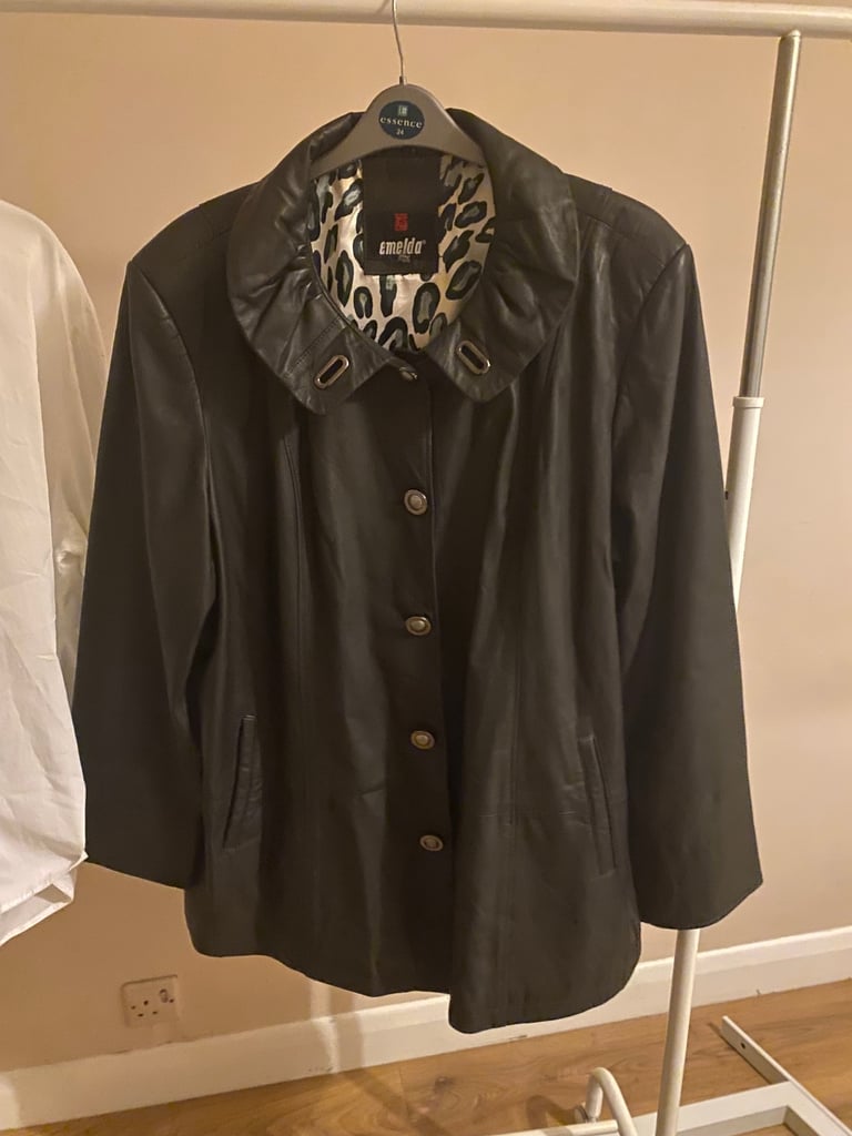 image for Leather Jacket- Size 20 UK