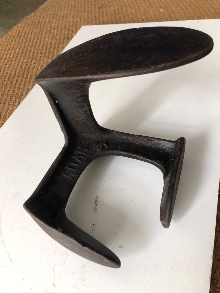 image for Titan Cobblers Anvil Vintage cast iron shoe last. Door stop.
