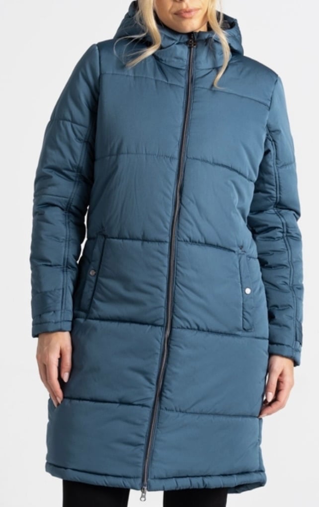 image for Dare 2b Rept Longline Puffer Jacket – Orion Grey – UK 8 – NWT