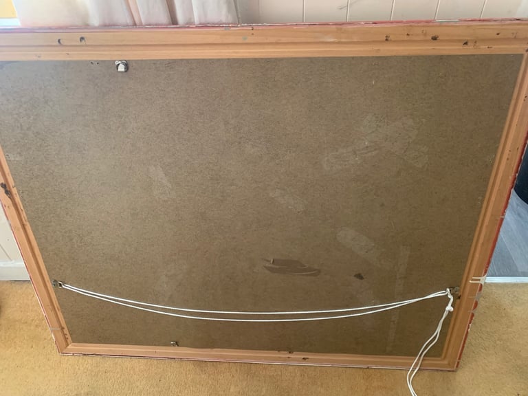 Large hand painted frame mirror 