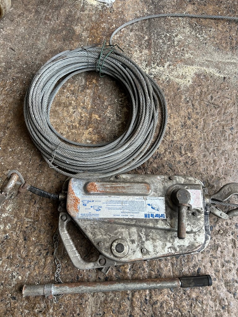 Original Tirfor tu 8m winch for sale 