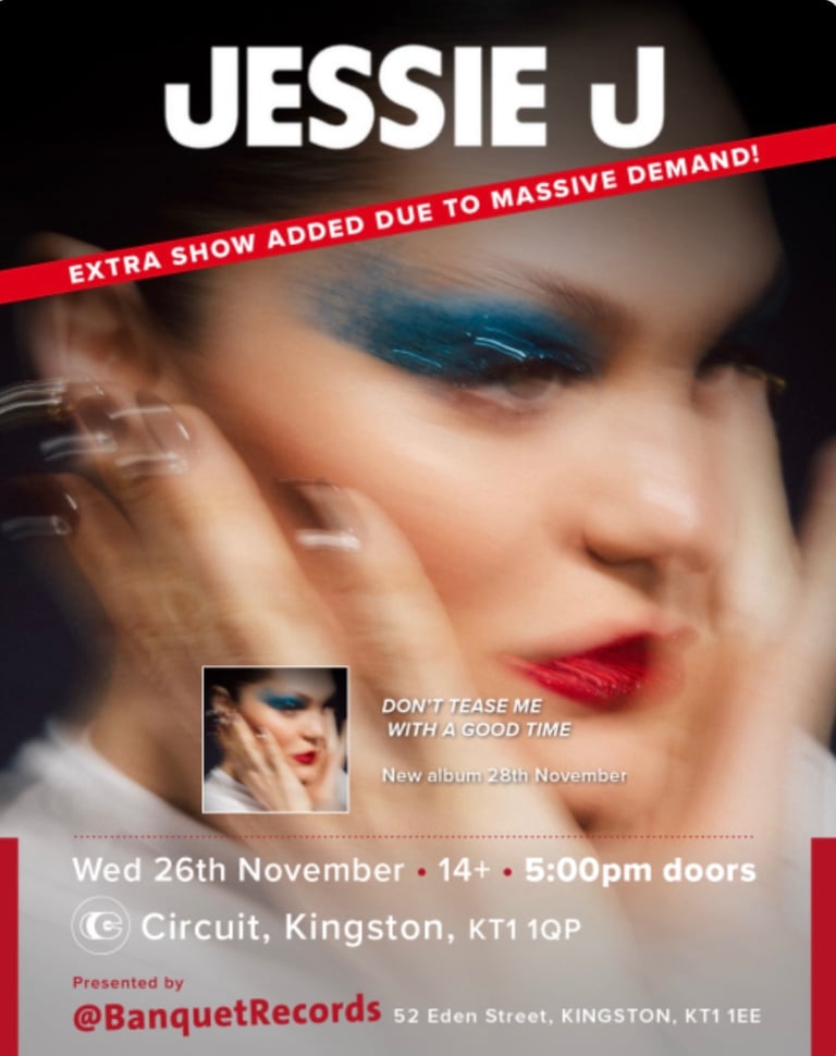 Jessie J SOLD OUT Tickets London 26/11/25