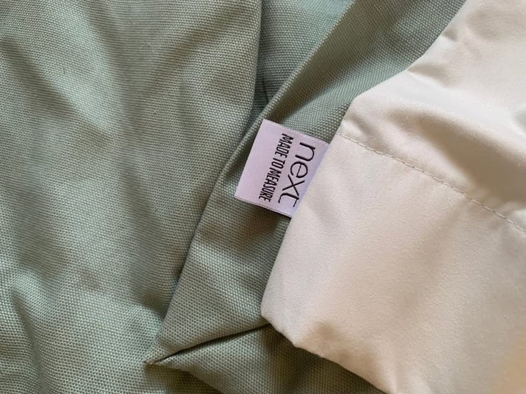image for Two pairs of well made, lined, NEXT sage green curtains, like NEW