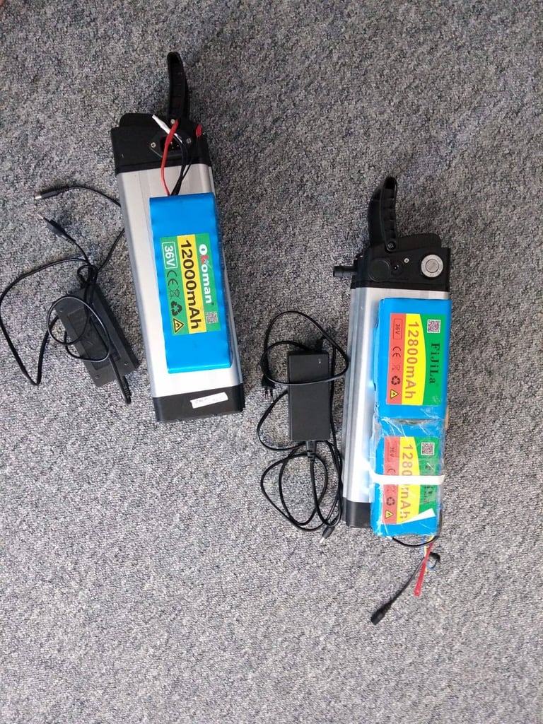 2 * ebike Lithium Battery Electric Bicycle 25600mah 36v-12000mah 36v  with keys