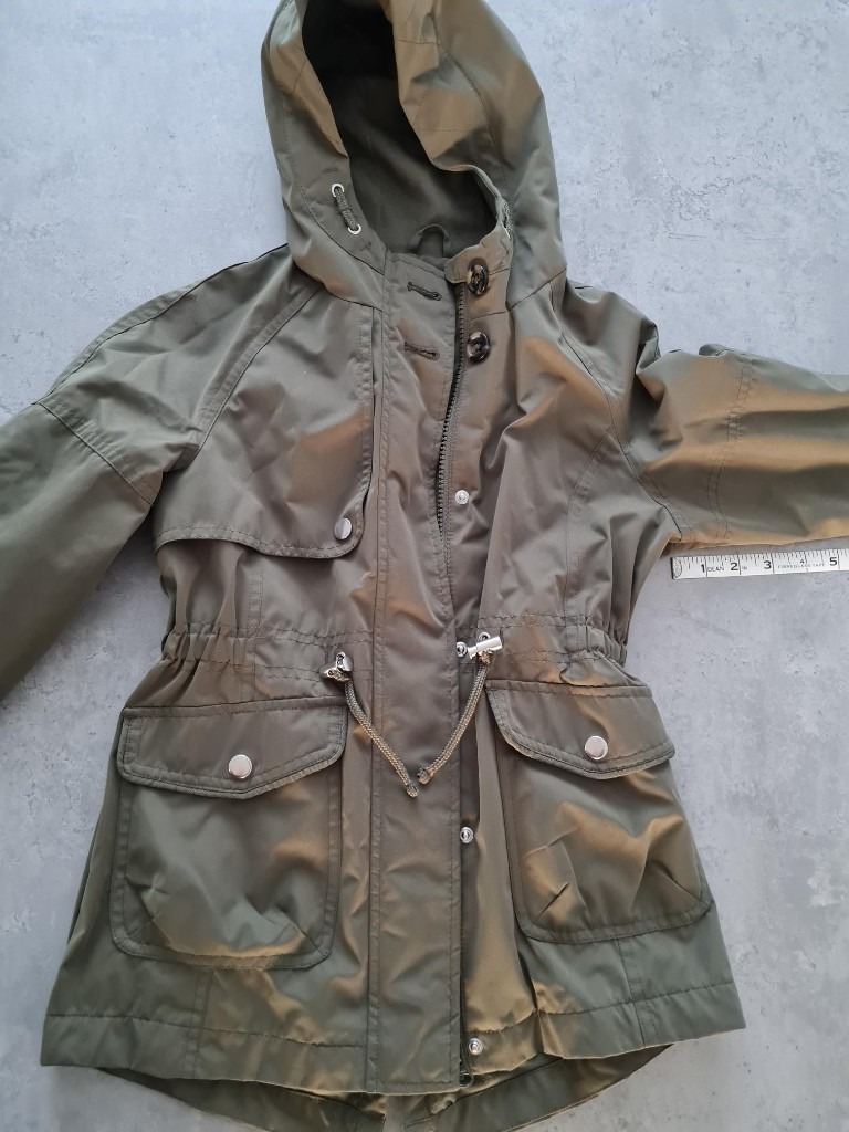 Girls Khaki Hooded Jacket 6-7yrs