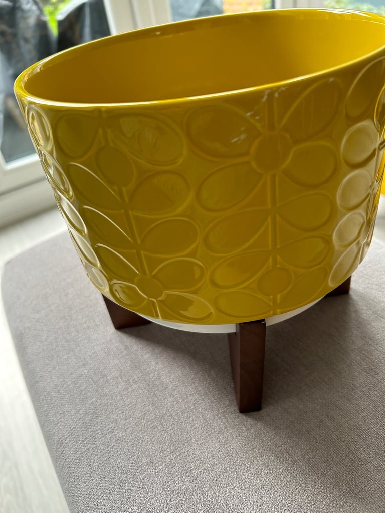 image for Orla Kiely Plant Stand with Wooden Stand