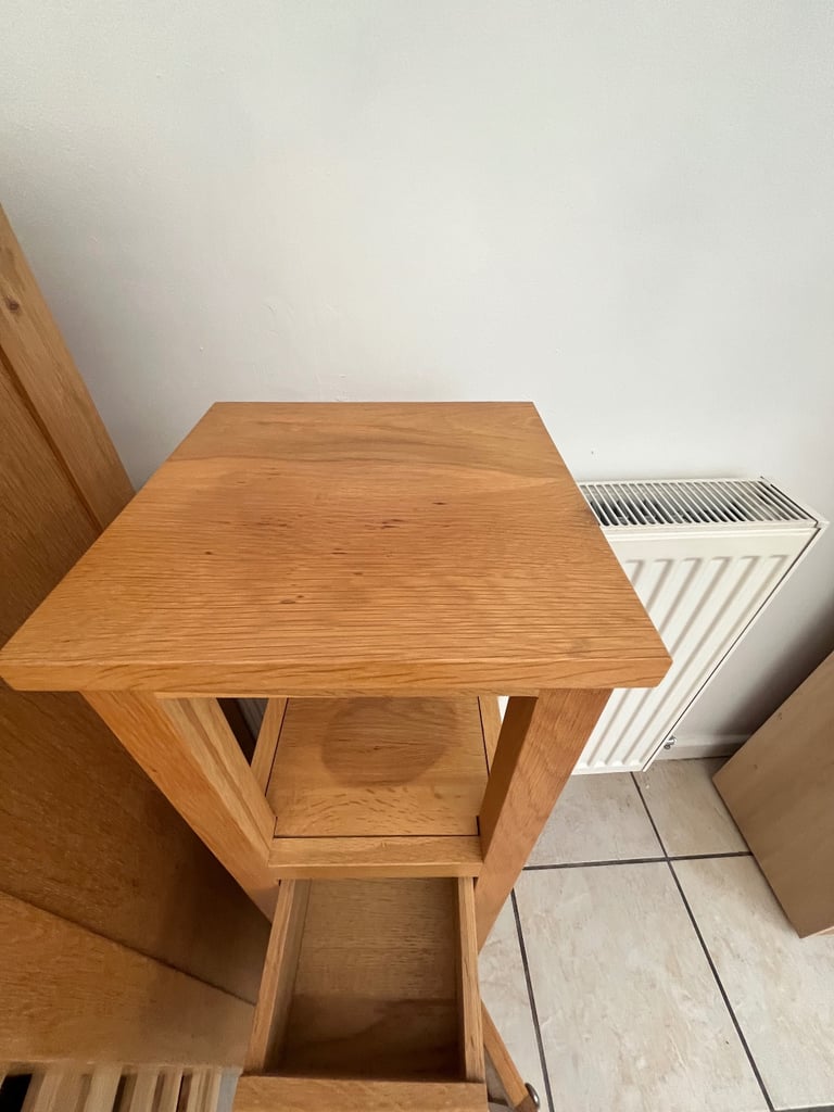 Light Oak chest of drawers with matching small unit