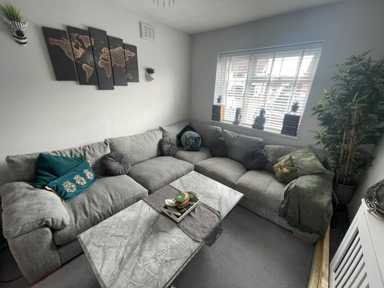 image for Large grey corner sofa 