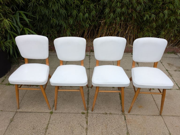 4 x Vintage Retro Dining Chairs MCM Delivery Available 