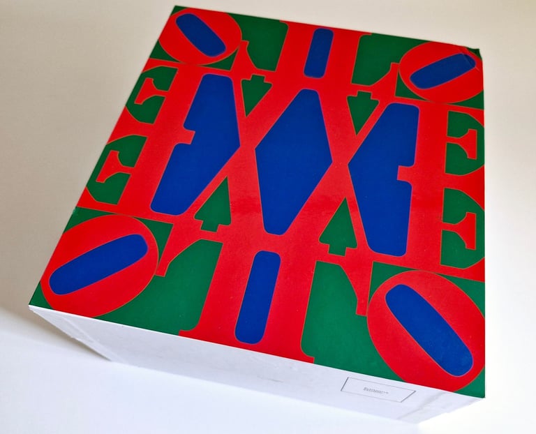 image for ROBERT INDIANA LOVE METAL SCULPTURE - BOXED & WITH CERTIFICATE OF AUTHENTICITY