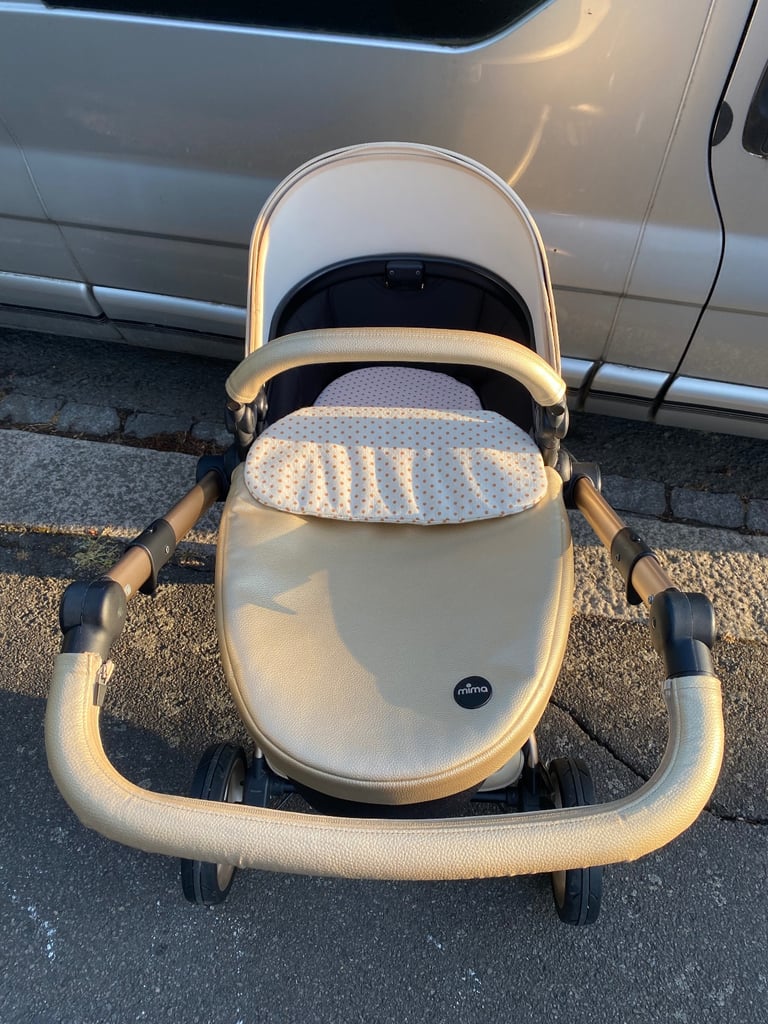 Mima Xari Gold Pram Stroller Pushchair 