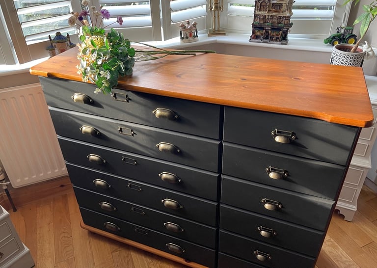 Merchant Chest of Drawers - Haberdashery - Apothecary - Sideboard Newly Up-cycled.