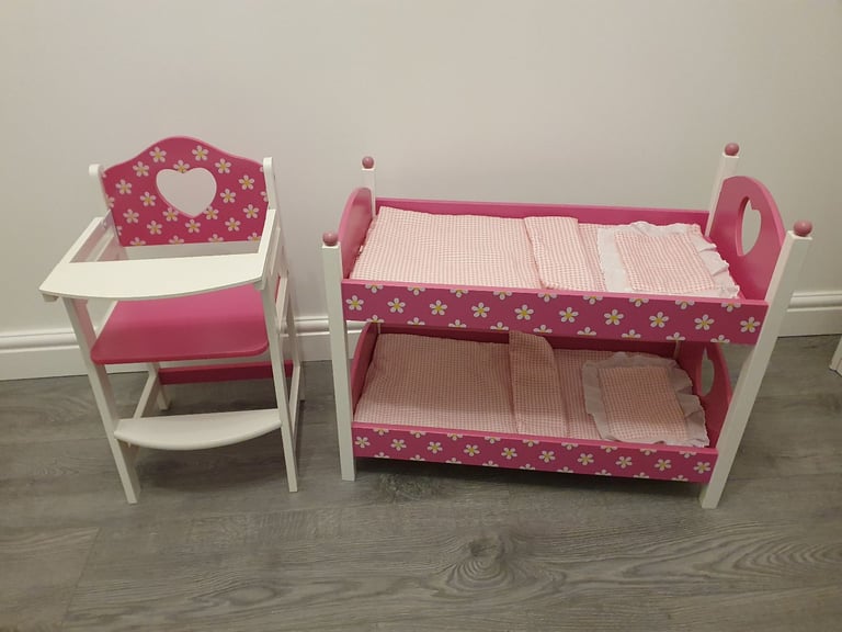 Baby Doll Cot and Highchair