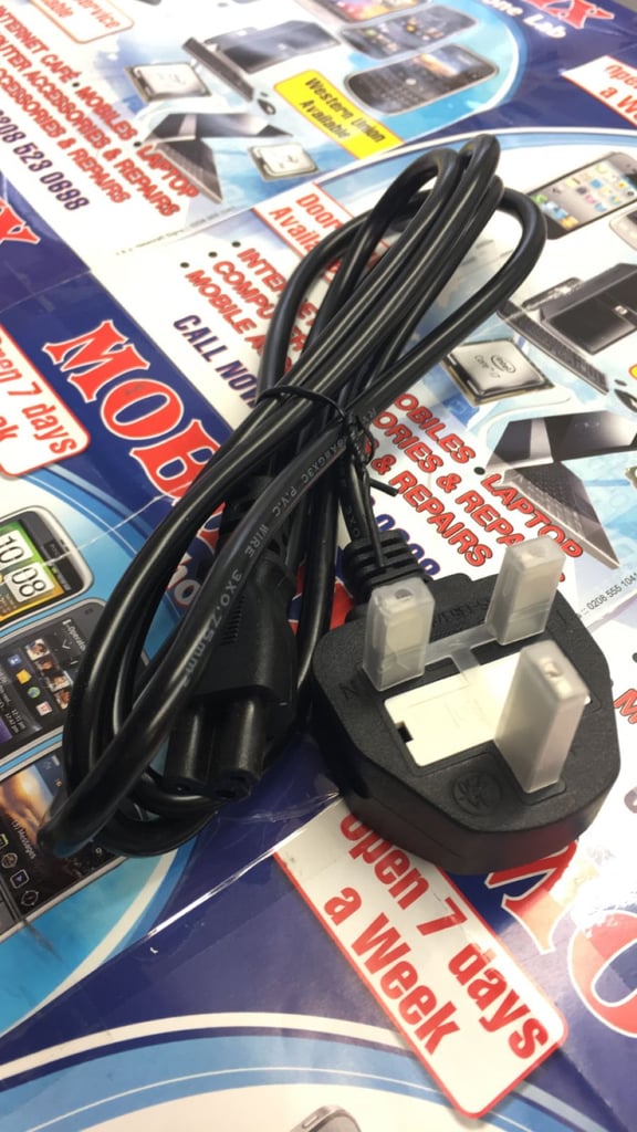 3 Pin UK Male Plug Power Cord Cable For Computer, Laptop, And All Electronic