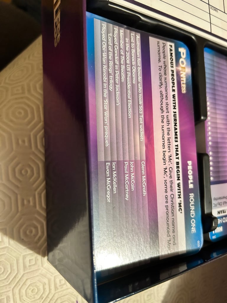 Pointless board game