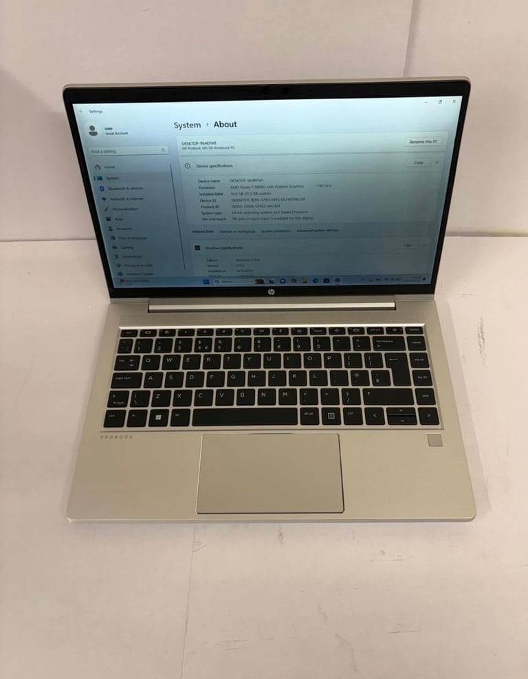 image for HIGH END HP LAPTOP - RYZEN 7 5800U - 32GB RAM - 512GB SSD - RADEON GRAPHIC