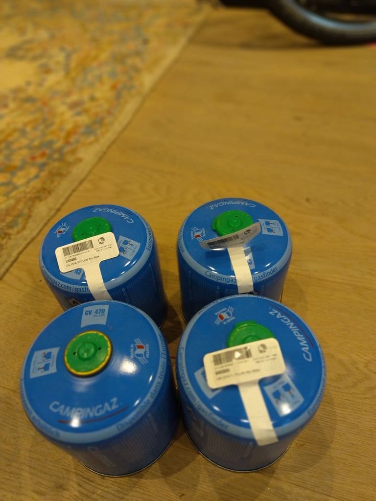 image for 4 x Campingaz CV470 gas cylinders- unused