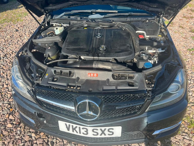 2013 MERCEDES BENZ C250 AMG SPORT COUPE AUTOMATIC SALVAGE DAMAGED REPAIR CAT S 