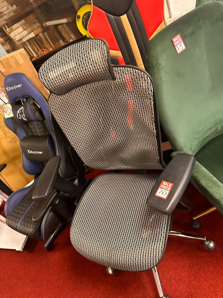 image for  Habitat Ergonomic Office Chair - Grey