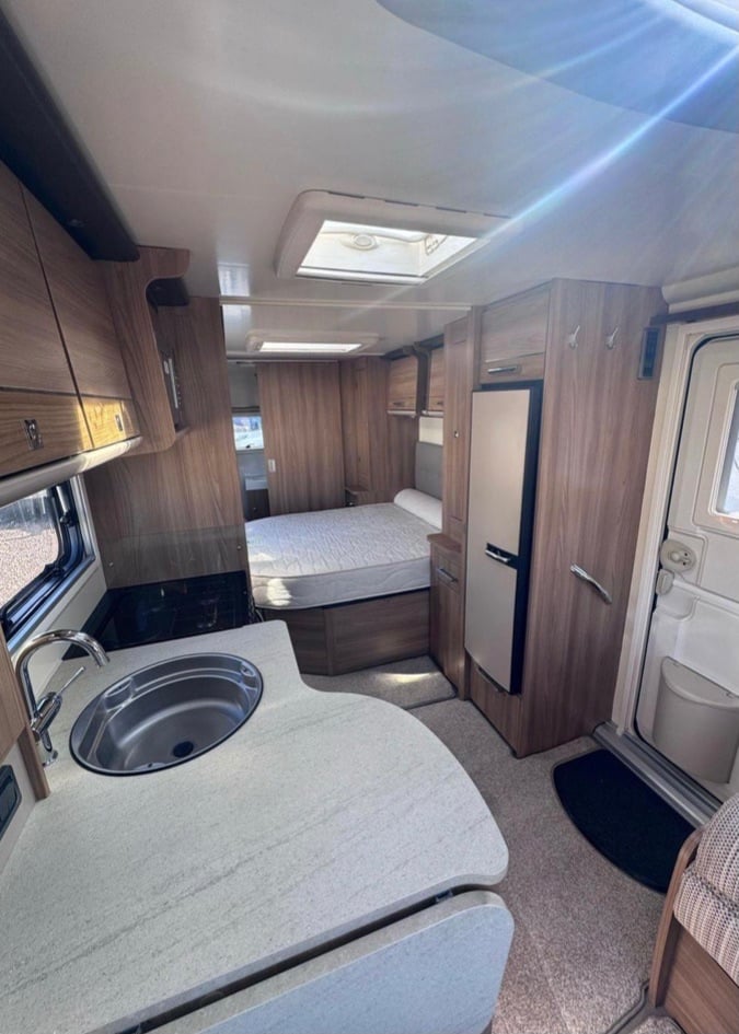 Bailey Unicorn Vigo Touring Caravan Island bed.