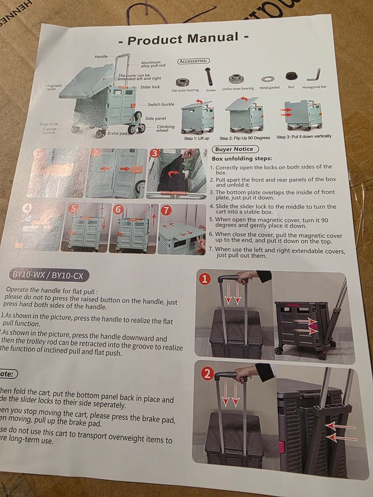 A new still boxed Heavy Duty plastic trolly it has ajustable hight handle and it 